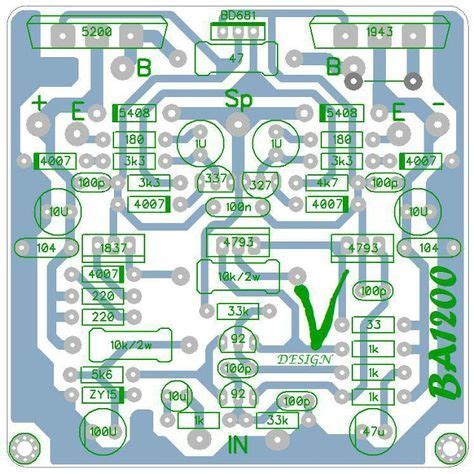 340w mosfet power amplifier circuit apex hv 23 electronics. PCB Driver Power Apex BA1200 | Rangkaian elektronik, Pengeras suara, Sirkuit