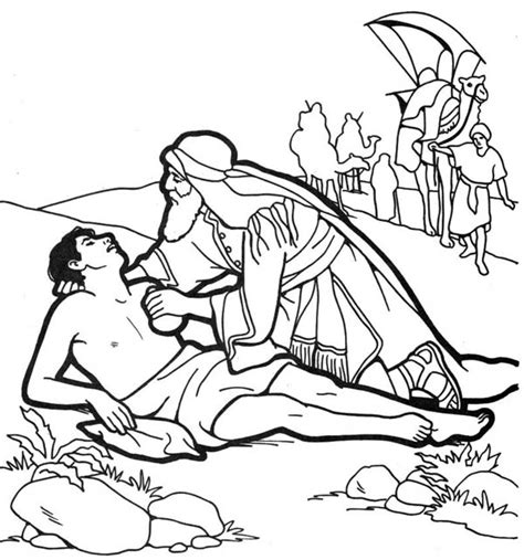 You might also be interested in coloring pages from jesus' parables category. Good Samaritan Help Half Dead Traveller Coloring Page - NetArt