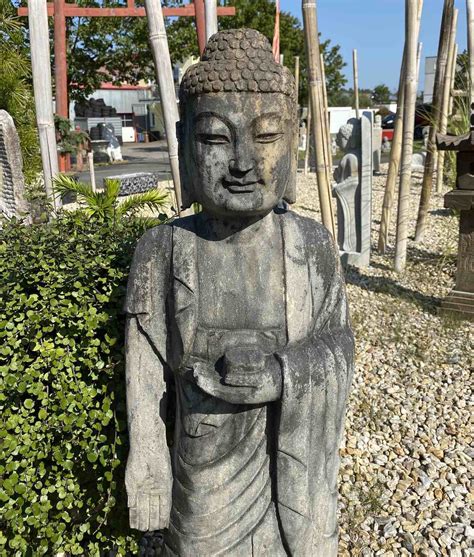 Große buddhastatue weisser riverstone 152 cm 5.500,00 €* neu. Tempel Buddha Statue Tibet Garten Skulptur 101cm groß alte ...