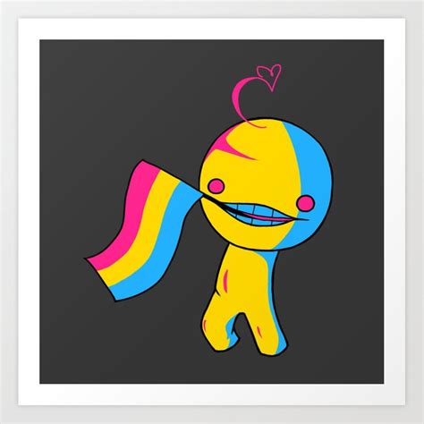 Let me know your thoughts! Pansexual Pride Sup Guy Art Print by arithesdemons | Society6