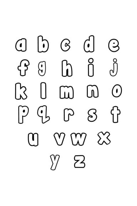 How to teach your child to recognize the letters of the alphabet? Free Printable Lowercase Bubble Letters: Lowercase Bubble Letters ...