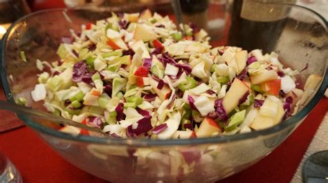 1 head napa or savoy cabbage, shredded. Waldorf Slaw | Mennonite Girls Can Cook | Bloglovin'