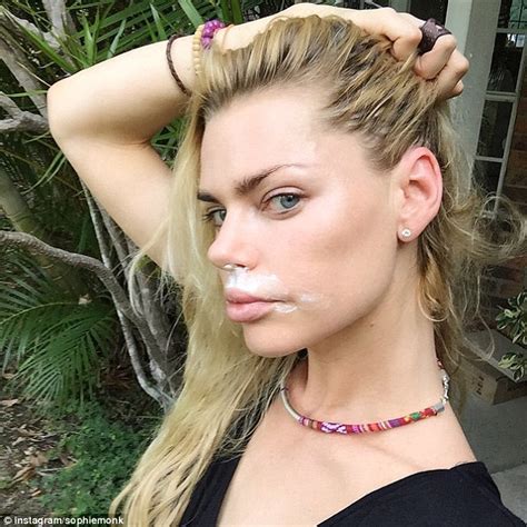 When you first learned about makeup, chances are. Sophie Monk rocks a white moustache using Nair hair ...