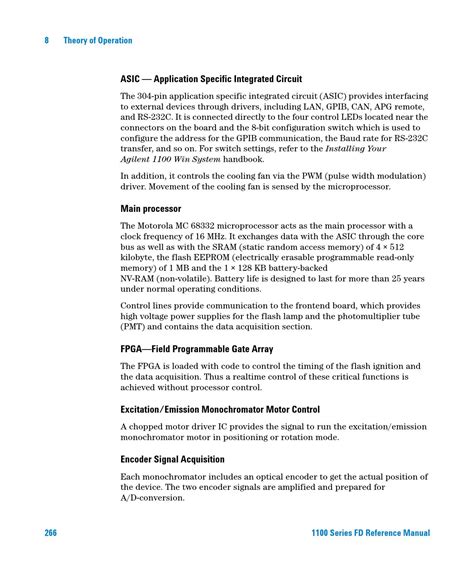 Xenon flash lamp for highest intensity and lowest detection limit. Agilent 1100 HPLC G1321A FLD Detector Operator's Manual ...