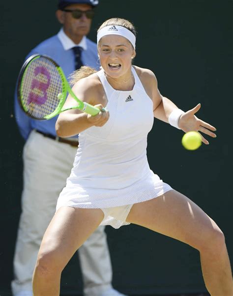 Last june in paris, the unseeded jelena ostapenko, barely 20 years old, aimed fearlessly for the lines at the french open and hit just enough of them to win not only her. Jelena Ostapenko - Wimbledon Championships 07/10/2017