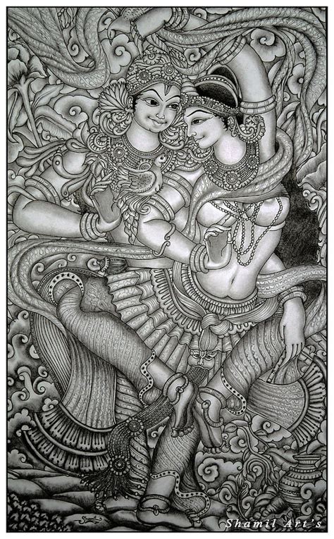 Here presented 55+ pencil sketch drawing images for free to download, print or share. Radha Krishna Mural Pencil Drawing Drawing by Shamil Art