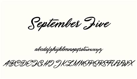 You can hardly find the person who is not familiar with it. September Five free font