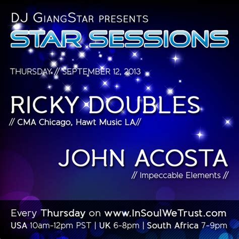 8, 2019, live from the black dolphin in the crossroads arts district with. Star Sessions Mix 9 -12-13 by JOHNACOSTA | John Acosta ...