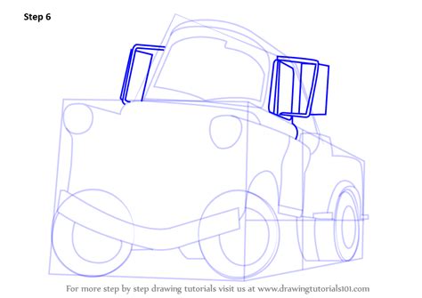 Learn how to draw tow mater from cars (cars) step by step. Step by Step How to Draw Tow Mater from Cars ...