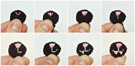 After the flowers are sewn, embroider the leaves with a green ribbon 2 cm. How to Embroider Scary Fuzzy Black Halloween Kitten Muzzle - | Crochet projects, Crochet eyes ...