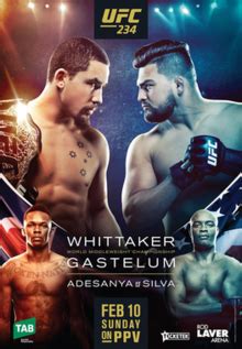 Don't miss a single strike of ufc 263, featuring the middleweight title fight between israel adesanya and marvin vettori and the flyweight title fight rematch between deiveson figueiredo and brandon moreno, live from glendale, arizona on june 12 get the advance word. UFC 234 Whittaker vs Gastelum Main Card Betting Picks