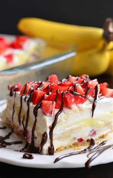 75+ best summer dessert ideas that make the most of the season's produce. No Bake Banana Split Layered Cheesecake Dessert - Stay ...