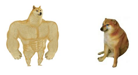 With tenor, maker of gif keyboard, add popular doge meme animated gifs to your conversations. buff doge vs crying cheems Blank Template - Imgflip