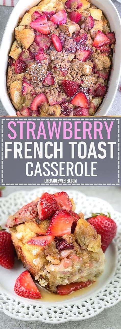 Place half of the bread cubes into the. Overnight Strawberry Cream Cheese French Toast Bake ...