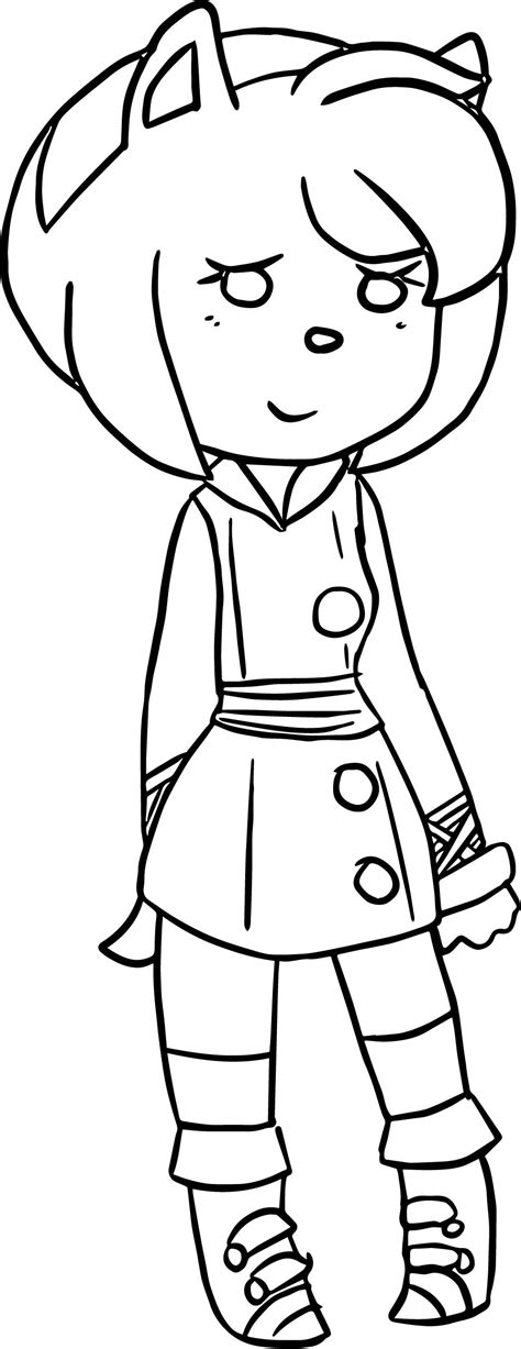 Amy Rose Girl Chibi Coloring Page | Wecoloringpage.com