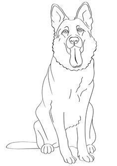 German shepherd coloring pages printable coloring pages of golden retriever puppies at getcolorings. German Shepherd Dog - Buzzle.com Printable Templates # ...