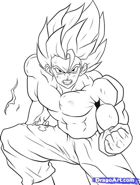 Image of how to draw goku ssj in ms paint step 4 dragon ball z fan. Goku Super Saiyan 4 Drawings Easy