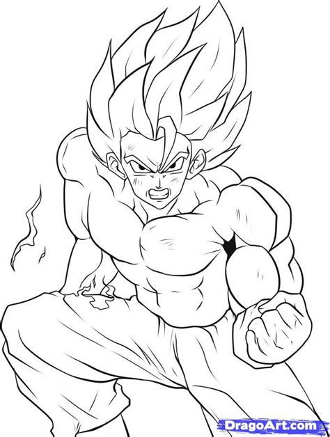Image of how to draw goku ssj in ms paint step 4 dragon ball z fan. Goku Super Saiyan 4 Drawings Easy