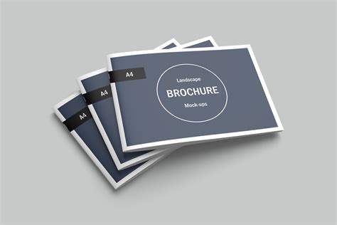 Highlight your products with the use of brochures. Landscape Brochure Mockup | GRAPHICCREW