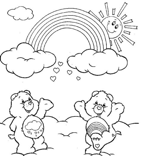 Care bear rainbow coloring pages. 12 best images about care bears on Pinterest | Coloring ...