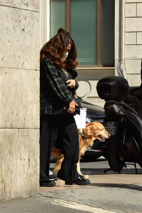 With salma hayek, jared leto, al pacino, adam driver. Salma Hayek on the "House of Gucci" Set in Rome