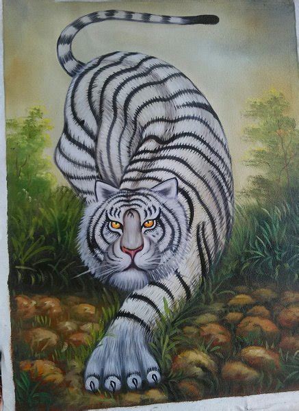  Jual Lukisan Harimau Putih 80x60 (DK103) di Lapak iqball ...