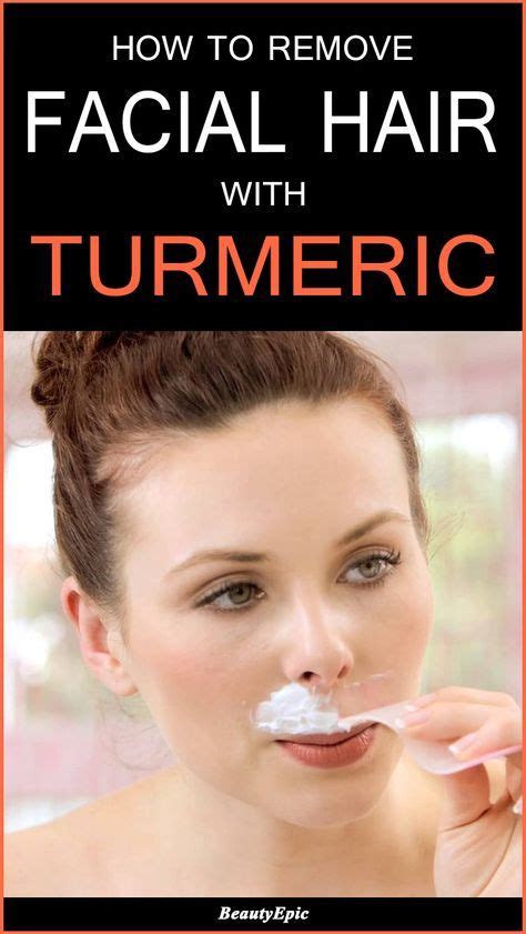 Easily apply to face with spirit gum or adhesive skin tape. How to Remove Facial Hair With Turmeric | Permanent facial ...