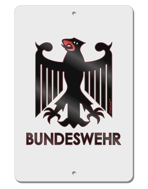 This file is part of publicly available service regulations (zentrale dienstvorschrift) of the german armed forces (bundeswehr). Bundeswehr Logo with Text Aluminum 8 x 12" Sign - Davson Sales