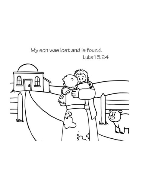 Collection church house collection has the prodigal son coloring pages. Prodigal Son Coloring Pages | Bible coloring pages ...