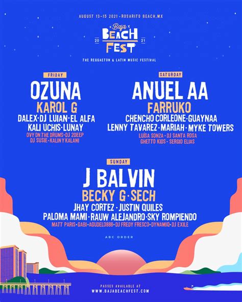 Not many festivals can claim their organizers are music legends, but the peach music festival thrown by the famous allman brothers band is one of them. Baja Beach Fest el festival de reggaeton y música latina ...