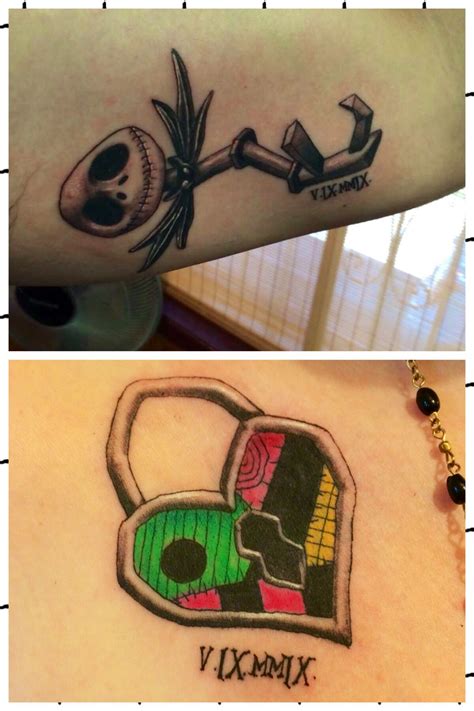 24 disney couple tattoos that prove fairy tales are real. Our Jack and Sally couple tattoos # ...