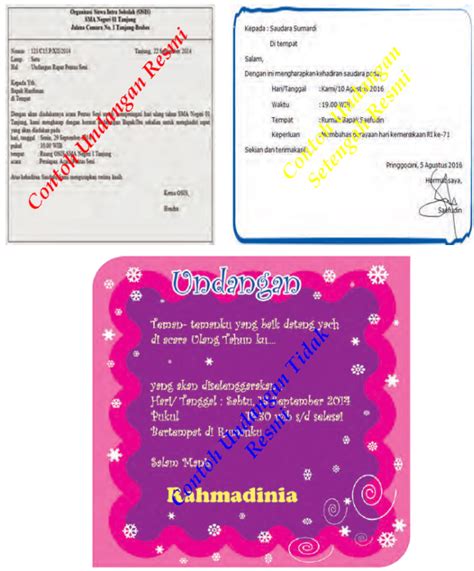 Anda dapat menggunakan surat ini secara gratis dan menyesuaikannya dengan pemahaman anda sendiri. Contoh Gambar Undangan Setengah Resmi - AR Production