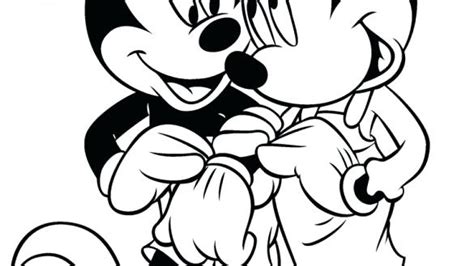 Mickey and friends coloring pages. Mickey And Minnie Mouse Kissing Coloring Pages_ at ...