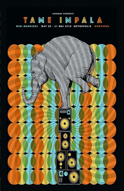 Tame impala is a psychedelic rock project led by australian musician, singer and producer kevin parker. Tame Impala Poster Concert 11 x 17 inches Elephant Slow Rush - ConcertPoster.Org