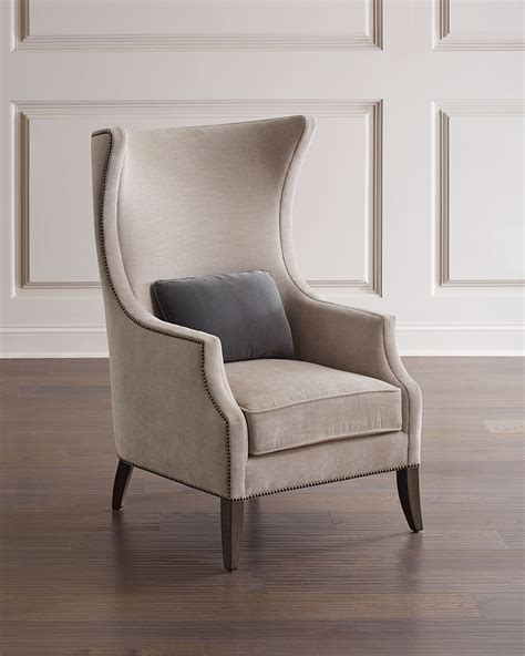 Founded atop tapered legs, this piece features a straight back with serpentine arms, lending some traditional appeal to your space. Bernhardt Mona Traditional Wing Chair | Wing chair ...