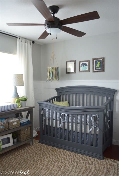 You can paint the whole room in aqua blue. Rustic Industrial Baby Boy Nursery // ORC The Reveal ...