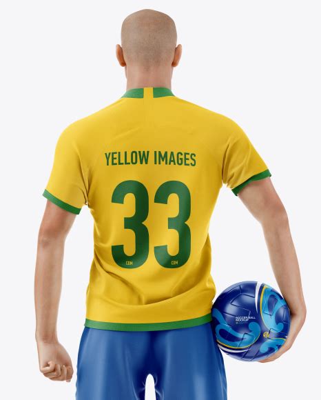 Download Soccer Player with Ball Mockup in Apparel Mockups on ...