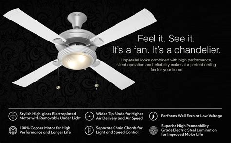 This ceiling fan comes with 3 decorative lampshades attached to its base. Buy Usha Fontana One 1270mm Ceiling Fan with Decorative ...