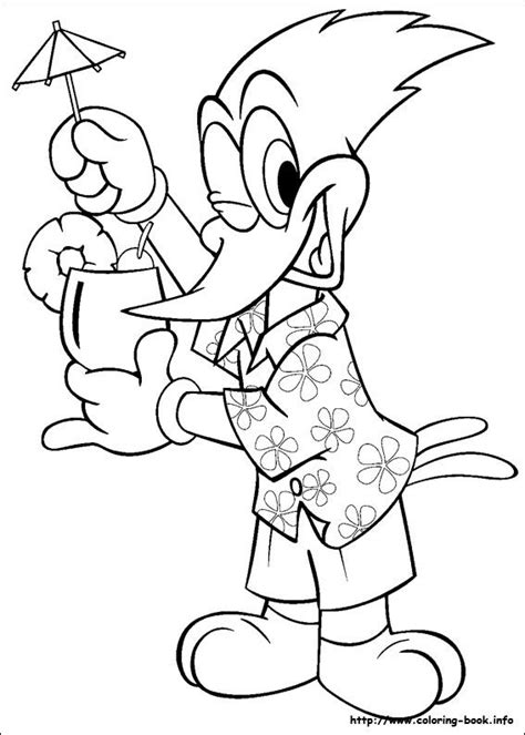 Woody woodpecker coloring pages are featuring woody woodpecker, wally walrus, mrs. Woody Woodpecker coloring picture | Vintage coloring books ...