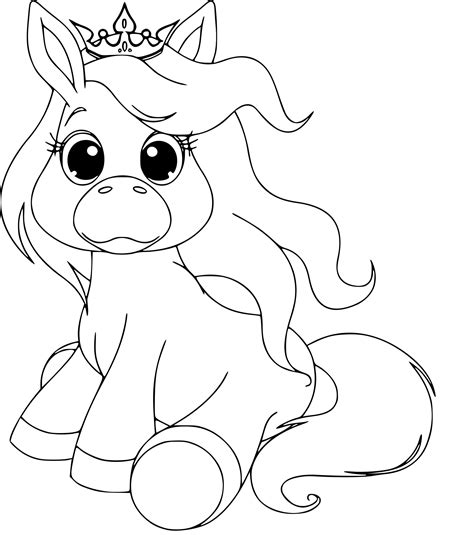 Dessin de chaton trop mignon a imprimer. Coloriage bébé poney à imprimer