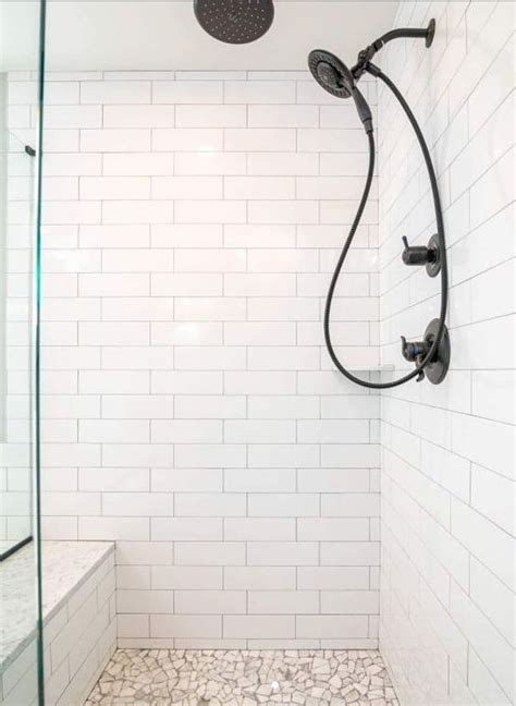 It was conceived as a stylish fixture for small bathrooms, designed to increase the freedom of. Modern Farmhouse Bathroom. White subway tile, oil rubbed ...
