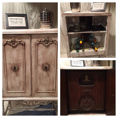 Southern enterprises fold away bar cabinet. Hidden bootlegger bar created from salvaged radio cabinet ...