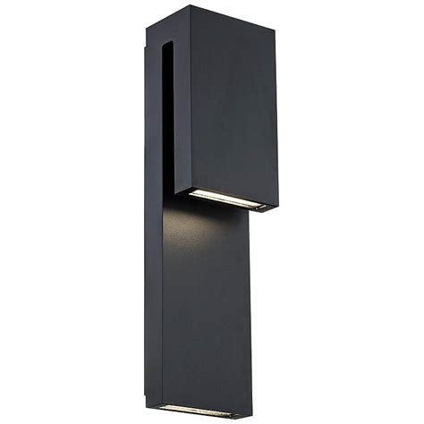 Add to wishlist quick view sale. Modern Forms Double Down 18"H Black LED Outdoor Wall Light - #59D29 | Lamps Plus