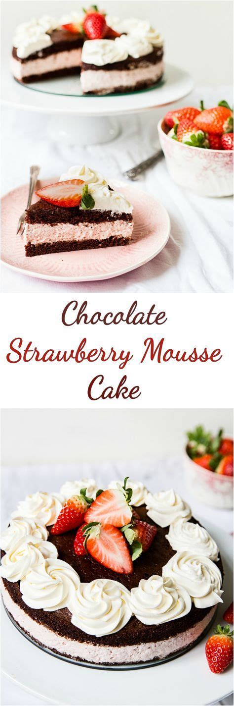 The chocolate mousse below was the best that i've ever tasted since it was a blend of milk and dark. This chocolate strawberry mousse cake might look like it ...