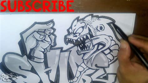 Gambar grafiti kartun mudah, gambar grafiti kartun simple, gambar grafiti kartun hitam putih sumber gambar : gambar grafiti tengkorak - YouTube