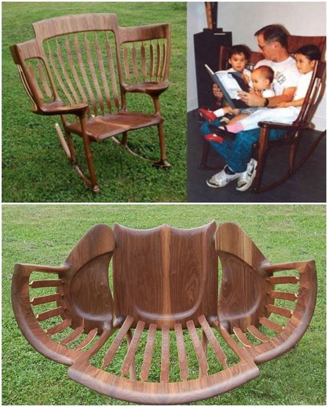 You have your choice of sizes, too. This Rocking Chair Cradle Combo Is Amazing #diyfurniture ...