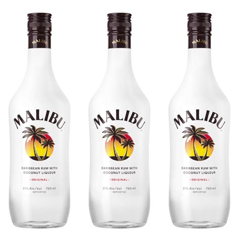 Rum liqueur malibu with coconut flavor can be drunk in its pure form or used to make cocktails. MALIBU COCONUT RUM | Coconut liqueur, Coconut rum, Malibu ...