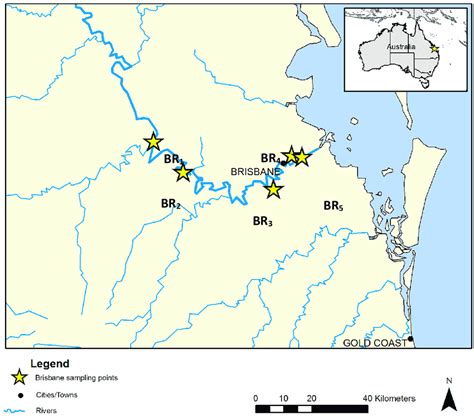 The challenge of connecting brisbane's halves has both inspired and frustrated the citizens of the 'river city'. Map of the Brisbane River (BR) and the selected sampling ...