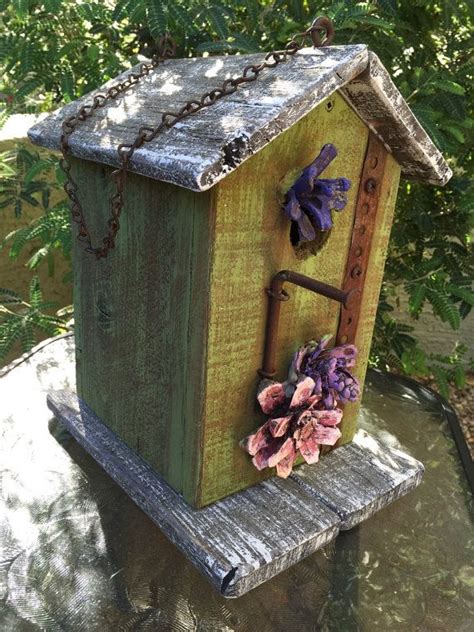 Raspberries, blueberries, cinnamon sticks and cherries. Shabby Chic Birdhouse French Country Birdhouse by ...