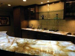 Illuminating & backlighting onyx and quartz. Patagonia Onyx Bar Top from United States - StoneContact.com